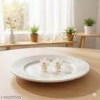 Elegant Resin Flower Stud Earrings with Pearl Dangles