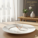 Rose Gold Crown Pendant Necklace - Cubic Zirconia Gift