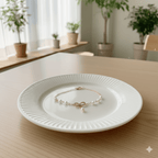 Dainty Pearl Chain Bracelet with CZ Bow Charm - Ayat'e Jewels