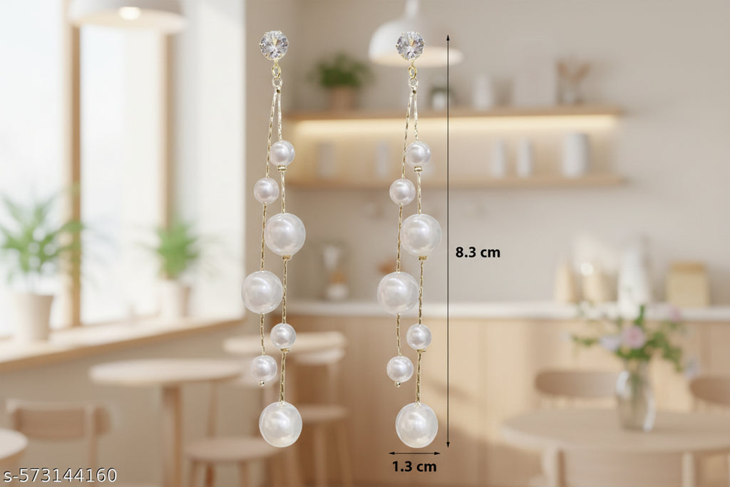 Elegant Pearl Drop Earrings for Women - Ayat'e Jewels