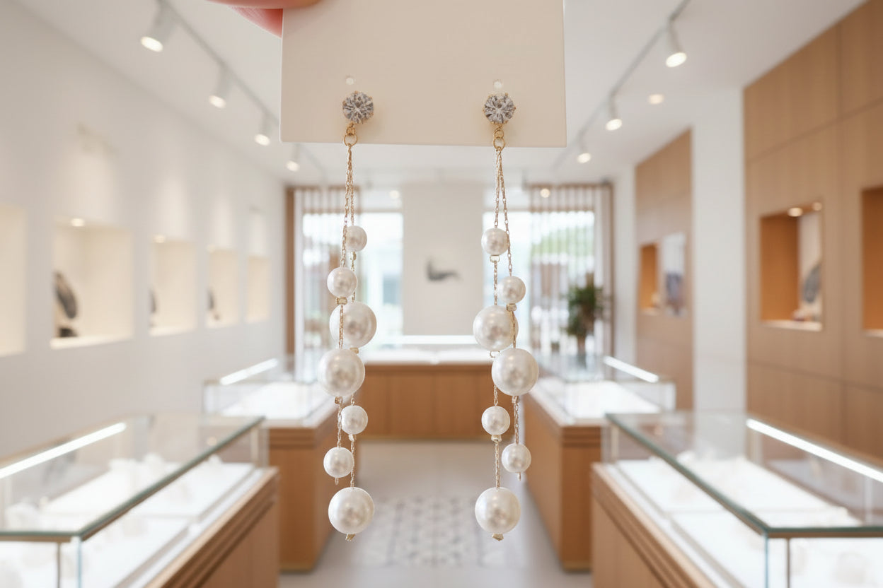 Elegant Pearl Drop Earrings for Women - Ayat'e Jewels