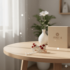 Elegant Red Velvet Bow Hair Clip with Pearl Tassels - Ayat'e Jewels