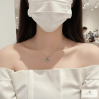 Layered Y2K Heart & Cross Charm Necklace Set - Ayat'e Jewels