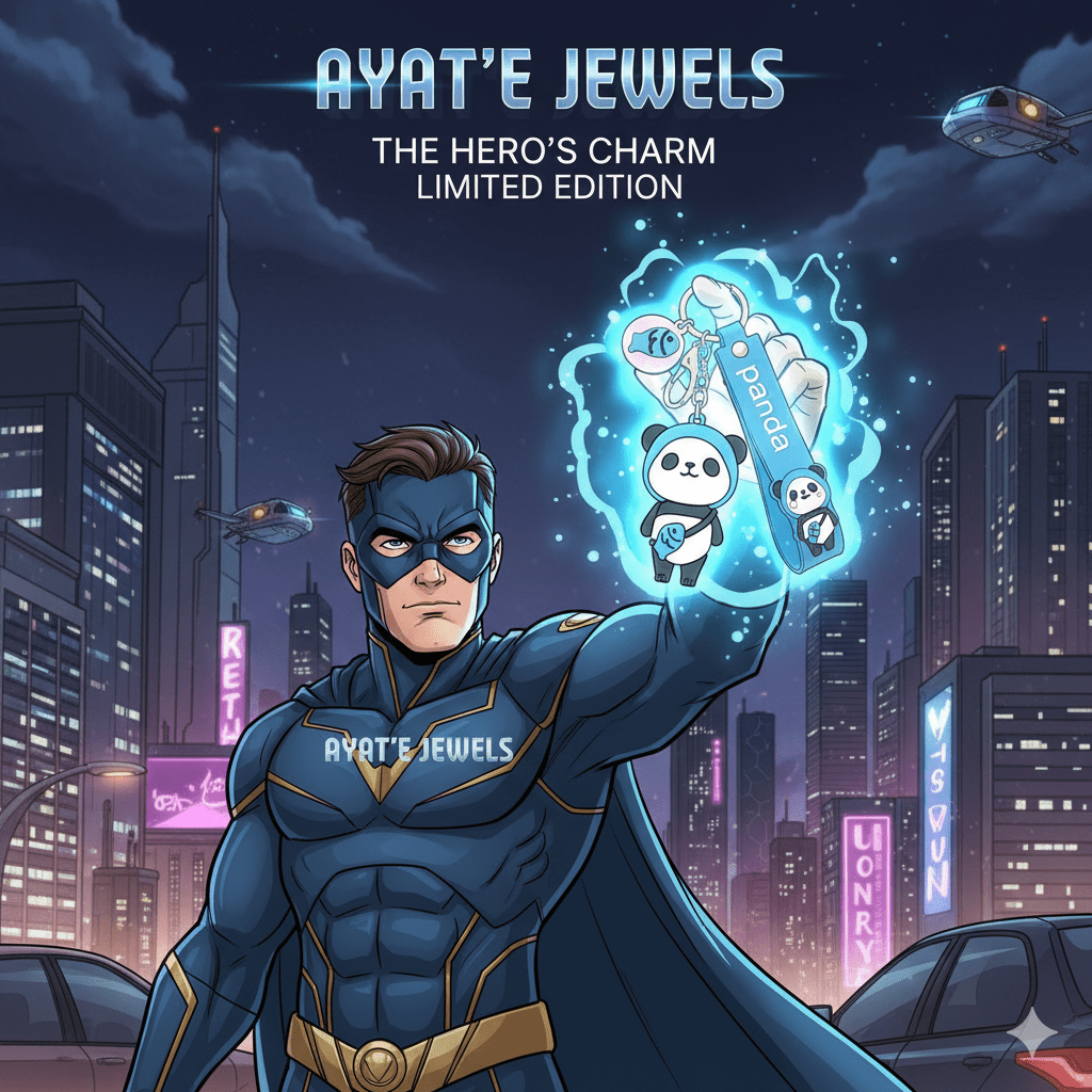 Limited Edition Cute Panda Bag Charm & Keychain - Ayat'e Jewels