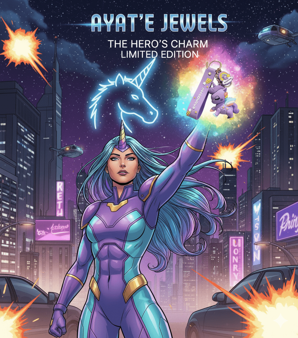 Limited Edition Magical Unicorn Bag Charm & Key Fob - Ayat'e Jewels