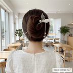 Mermaid Tail Hair Stick with Pearls and Rhinestones - Ayat'e Jewels