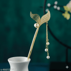 Mermaid Tail Hair Stick with Pearls and Rhinestones - Ayat'e Jewels
