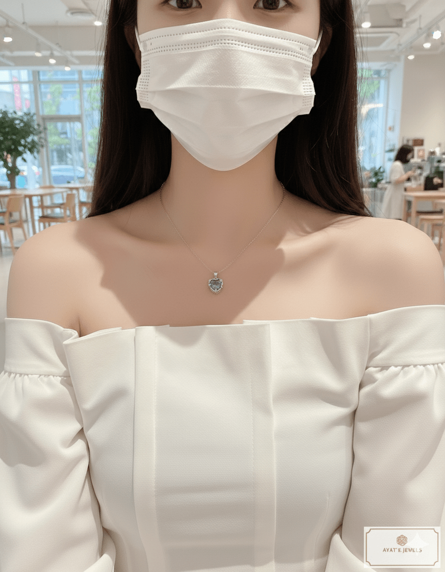 Pink Amethyst Heart Pendant Necklace - Ayat'e Jewels