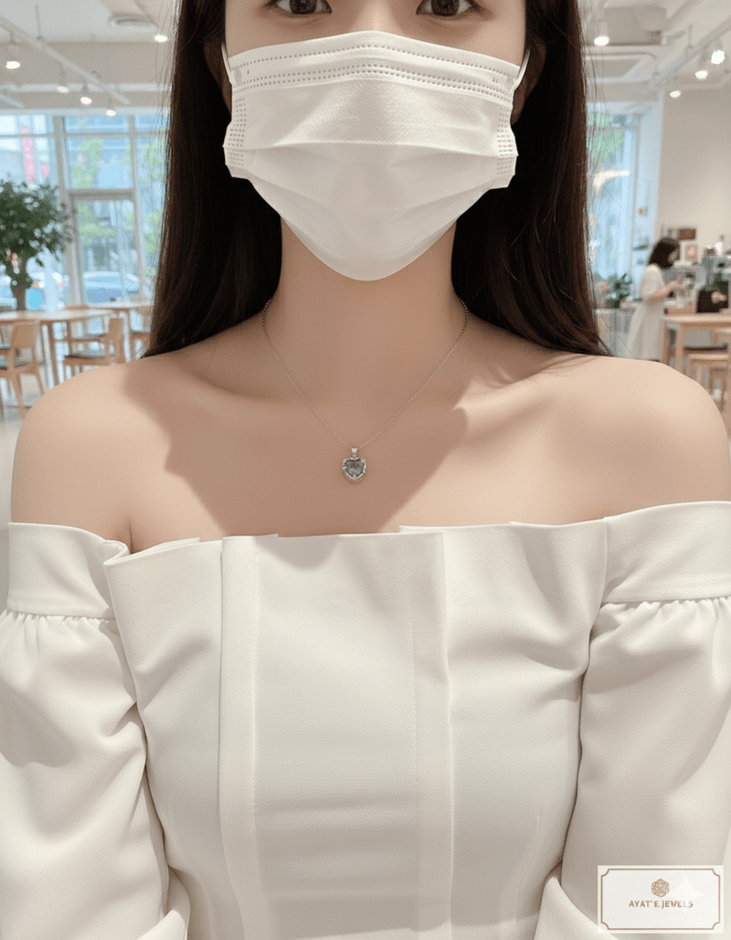 Pink Amethyst Heart Pendant Necklace - Ayat'e Jewels