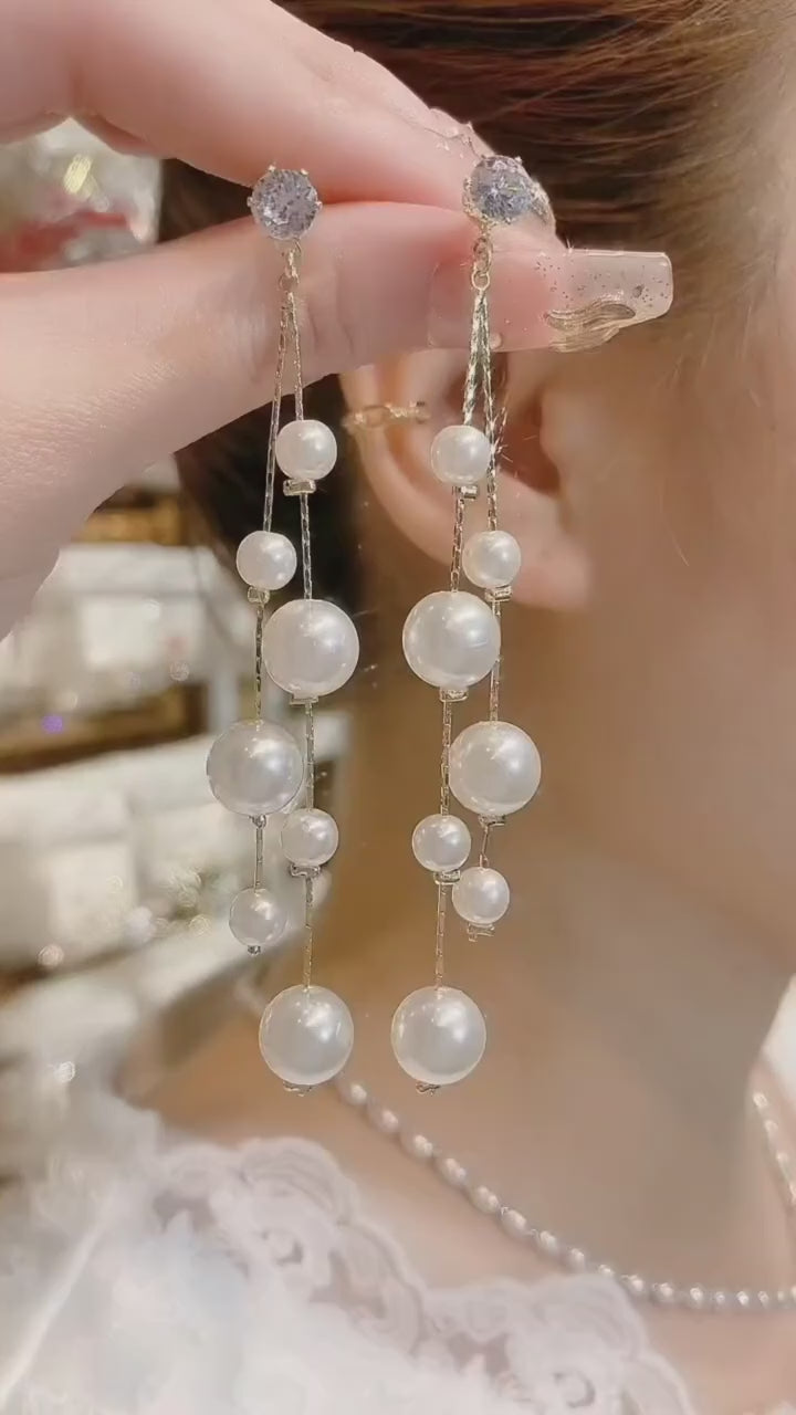 Elegant Pearl Drop Earrings for Women
