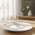 Rose Gold Crown Pendant Necklace - Cubic Zirconia Gift - Ayat'e Jewels