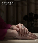 Silver Plated Convertible Bracelet Ring - Adjustable Intimate Jewelry with Crystals - Ayat'e Jewels