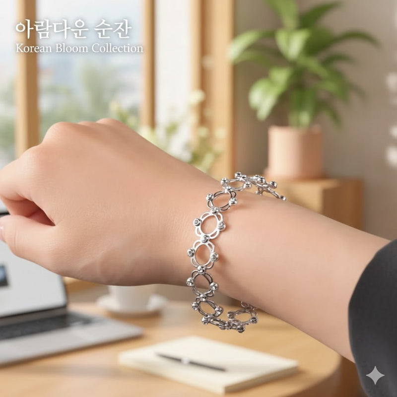 Silver Plated Convertible Bracelet Ring - Adjustable Intimate Jewelry with Crystals - Ayat'e Jewels